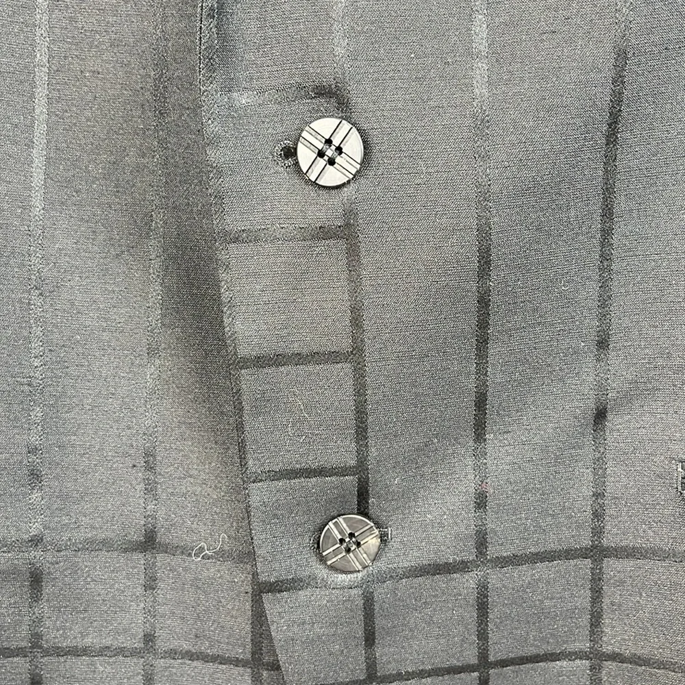 Issey Miyake Black Wool Blend Grid Blazer - Picture 5 of 16